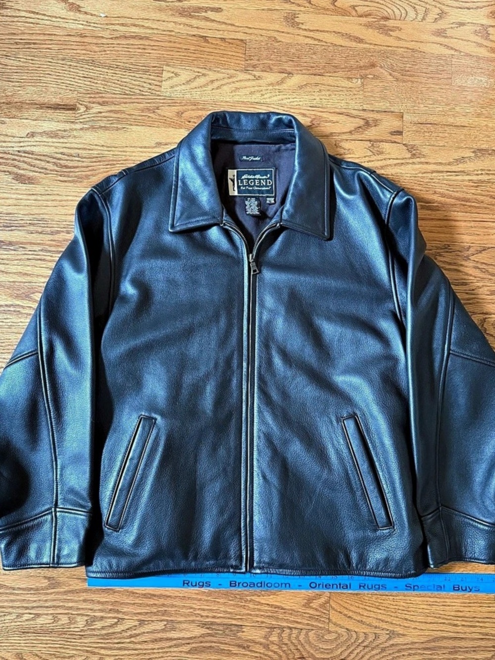 Vintage Y2K Eddie Bauer Legend Stine Leather Jacket XL Dark Brown